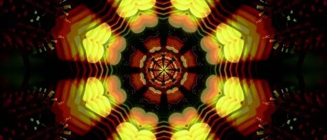 VJ Loop Neon Tunnel Mandala Burst 21:9 Ultrawide 60fps Screensaver